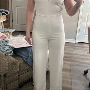 Lulu's Chic White Jumpsuit